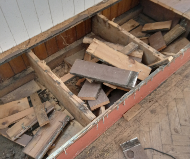 Removal of bench seating