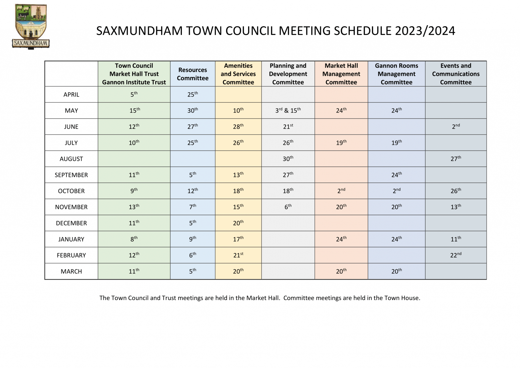 Committee Agendas And Minutes 2022 2023 Saxmundham